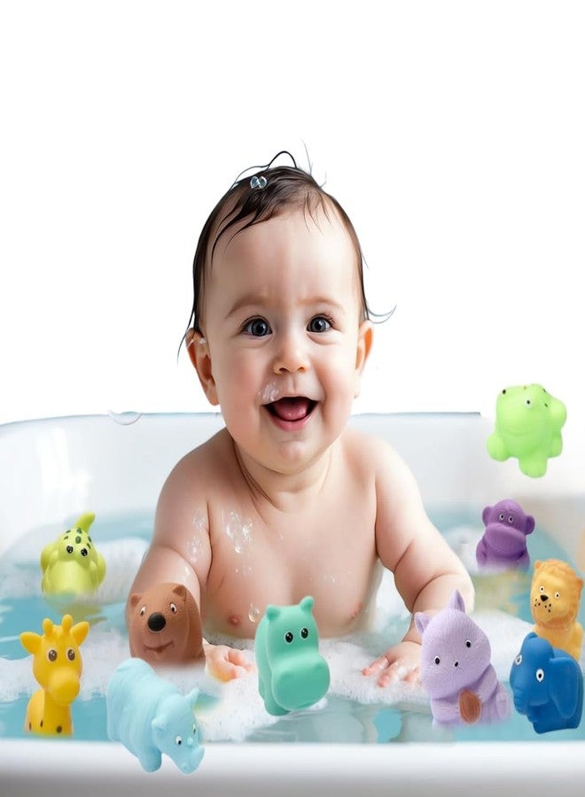 كيدز ماندي ألعاب حمام سباحة ملونة غير سامة من كيدز ماندي® على شكل حيوانات - ألعاب ممتعة لوقت الاستحمام، ألعاب مائية، ألعاب حمام عائمة، إكسسوارات حمام سباحة للأطفال، آمنة للأطفال الصغار - Image 1